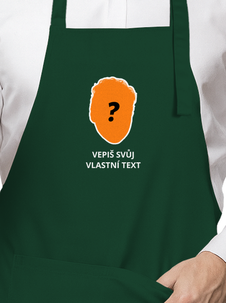 Tvoje hlava zástěra Bottle Green