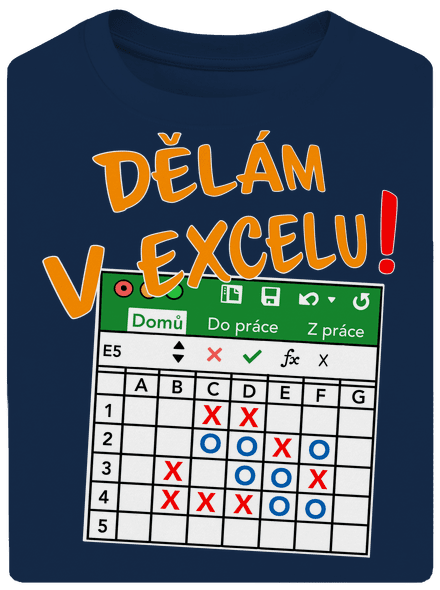 Dělám v Excelu unisex tričko oversized Midnight Blue