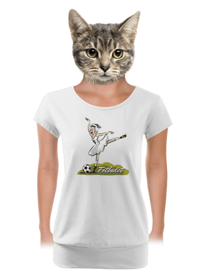 Fotbalet dámské tričko s lemem White