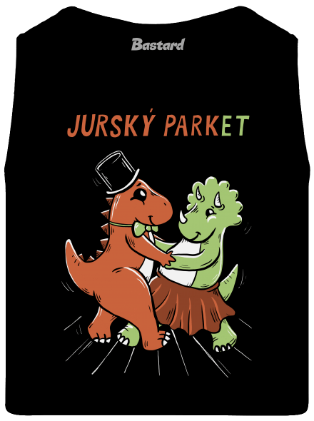 Jurský parket pánské tílko Black