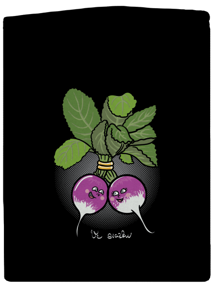 Ředkvičky ve svazku dámská mikina na zip Black