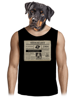 Věštecké listy pánské tílko Black