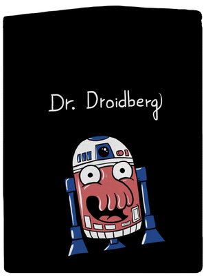 Dr. Droidberg pánská mikina na zip Black