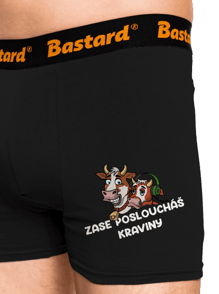 Posloucháš kraviny boxerky Black