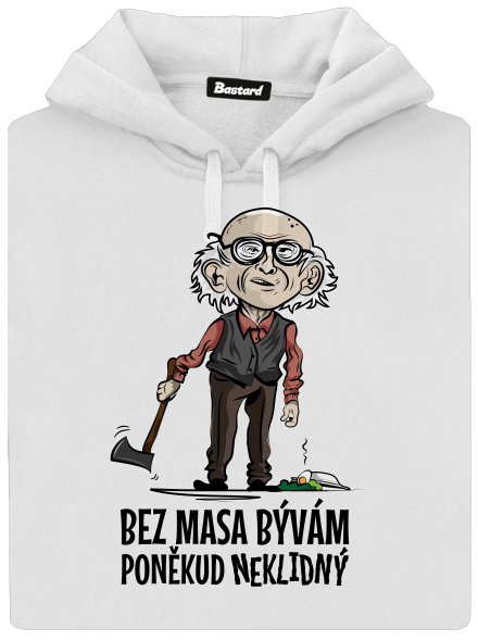 Neklidný bez masa dámská mikina klokanka White