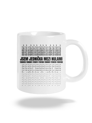 Jednička mezi nulami klasický hrnek White