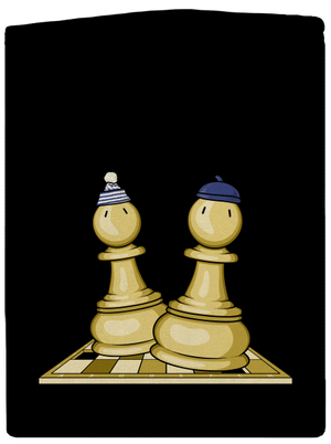 Šach a Mat pánská mikina na zip Black