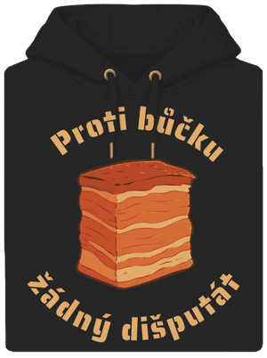 Proti bůčku žádný dišputát unisex mikina premium Dark Black