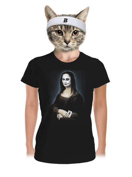 Mona Joker Lisa dámské sportovní tričko Black