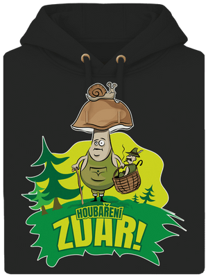 Houbaření zdar unisex mikina premium Dark Black