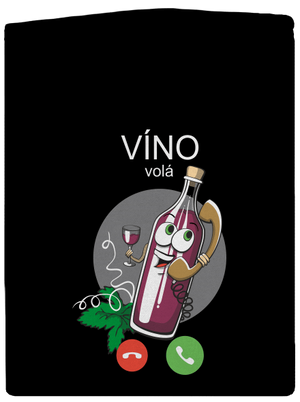 Červené víno volá pánská mikina na zip Black