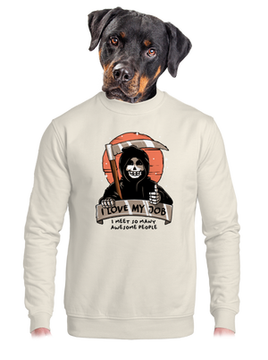 unisex mikina bez kapuce