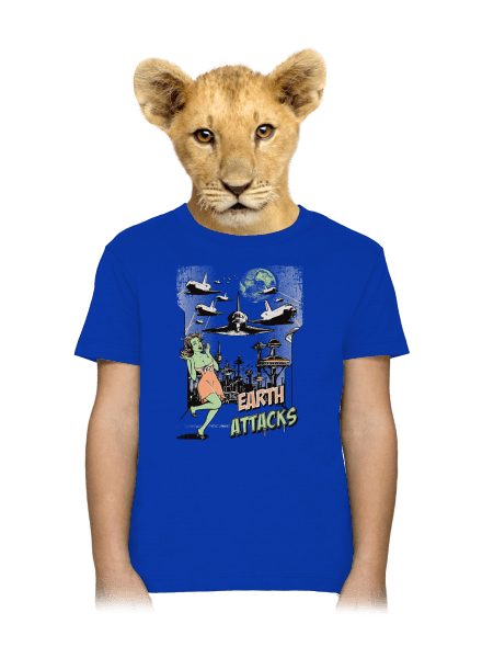 Země útočí dětské tričko Royal Blue