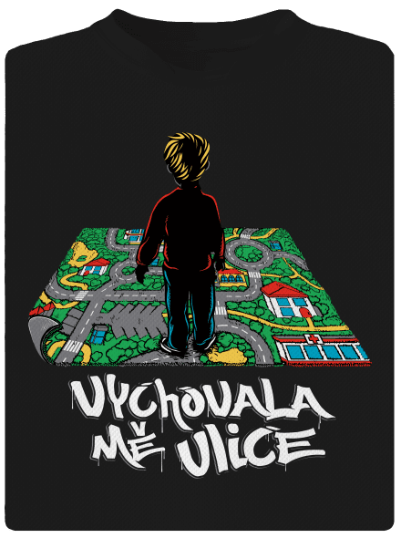 Vychovala mě ulice pánské sportovní tričko Black