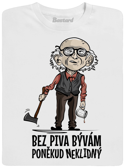Neklidný bez piva pánské dlouhý rukáv White