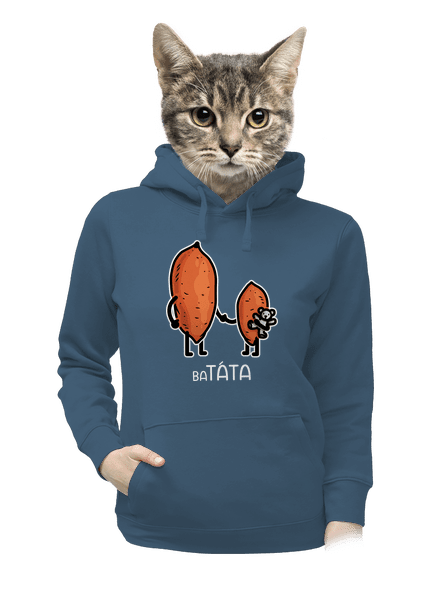 Batáta dámská mikina klokanka Denim