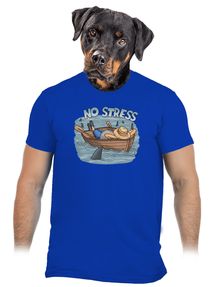 No stress pánské tričko Royal Blue