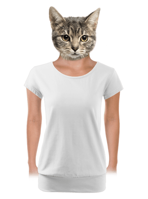 Bez potisku dámské tričko s lemem White