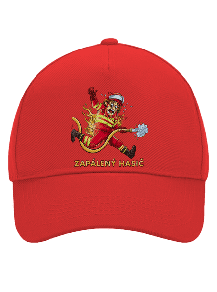 Zapálený hasič a hasička kšiltovka baseballka Classic Red