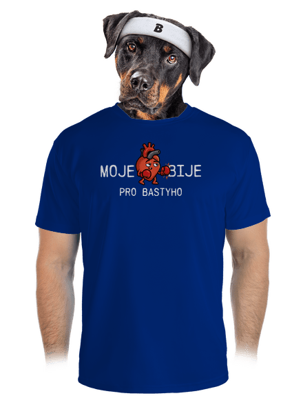 Moje srdce bije pánské sportovní tričko Royal Blue Mal