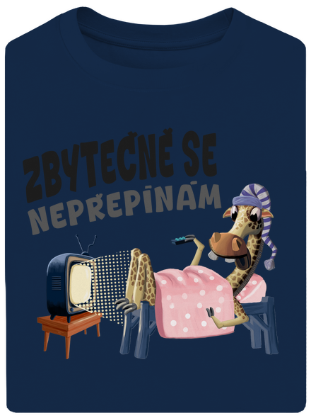 Zbytečně se nepřepínám unisex tričko oversized Midnight Blue