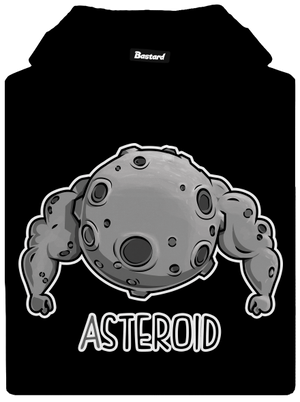 Asteroid pánská mikina klokanka Black