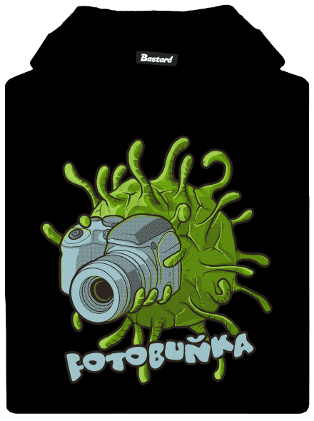 Fotobuňka dětská mikina klokanka Black