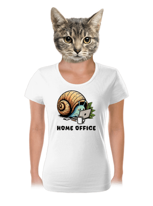 Šnekův home office dámské tričko White