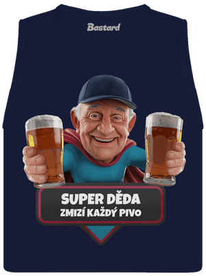 Super děda dámské tílko volné Navy