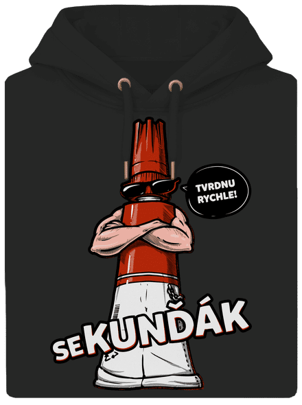 Sekunďák unisex mikina premium Dark Black