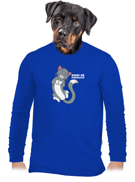 Chci se pomazlit pánské dlouhý rukáv Royal Blue