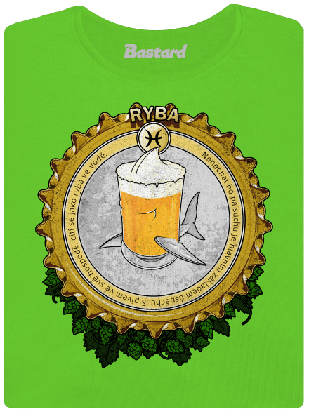Pivní horoskop: Ryba dámské tričko Apple Green