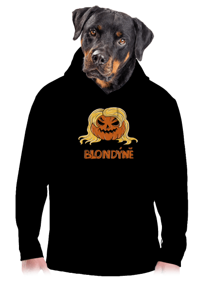 Blondýně pánská mikina klokanka Black