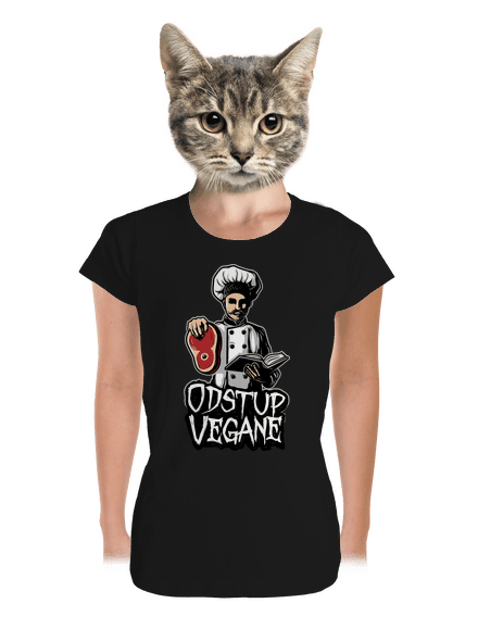 Odstup vegane dámské tričko premium Black