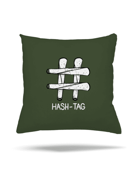 Hash tag polštář Olive Green