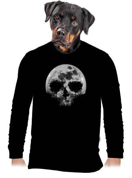 Smrtící úplněk pánské dlouhý rukáv Black