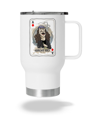 Kárové eso Jirky Káry termohrnek White