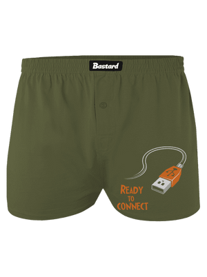 USB připojení pánské trenky Khaki