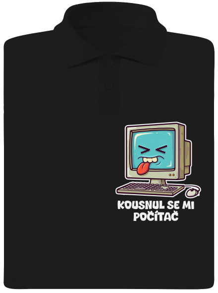 Kousnul se mi počítač pánská polokošile Black