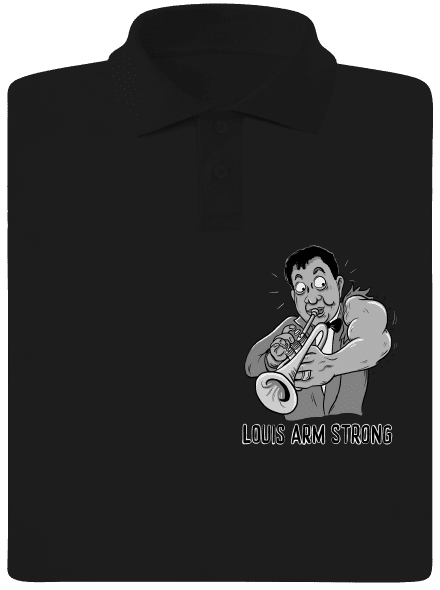 Louis Armstrong pánská polokošile Black