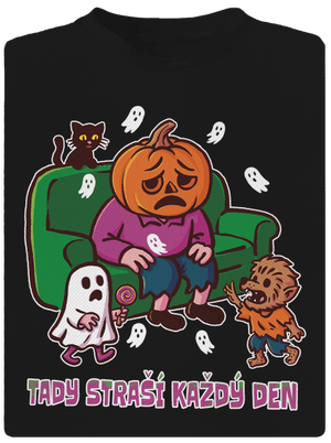 Tady straší každý den dětské sportovní tričko Black