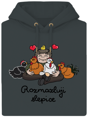 Rozmazluji slepice unisex mikina premium Charcoal