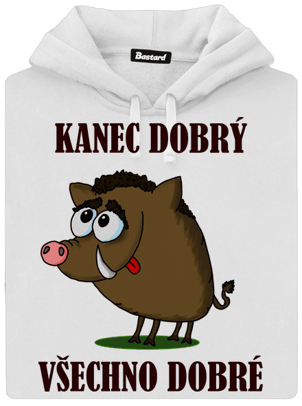 Kanec dobrý dámská mikina klokanka White