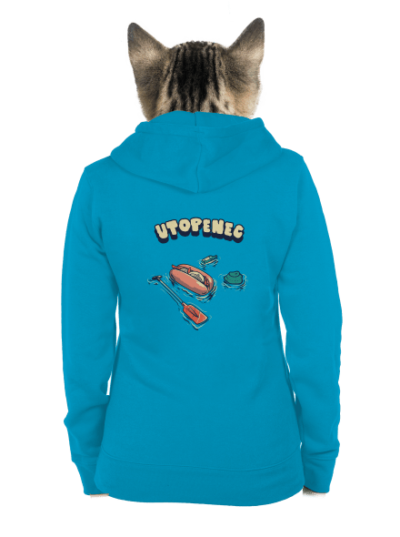 Utopenec dámská mikina na zip Blue Atol