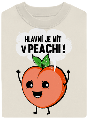 V peachi unisex mikina bez kapuce Off White