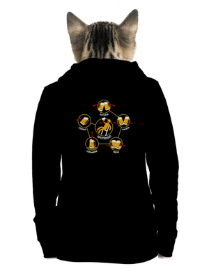 Pivní obvody dámská mikina na zip Black