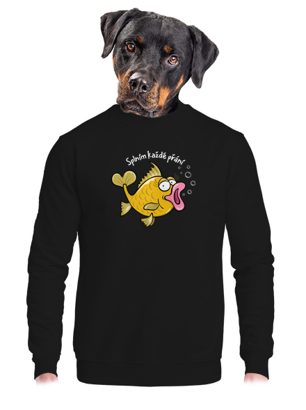 Zlaté rybky unisex mikina bez kapuce Black