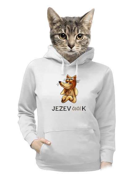 Jezevčičík dámská mikina klokanka White