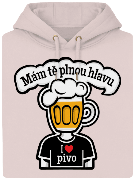 Mám tě plnou hlavu unisex mikina premium Rose Chalk