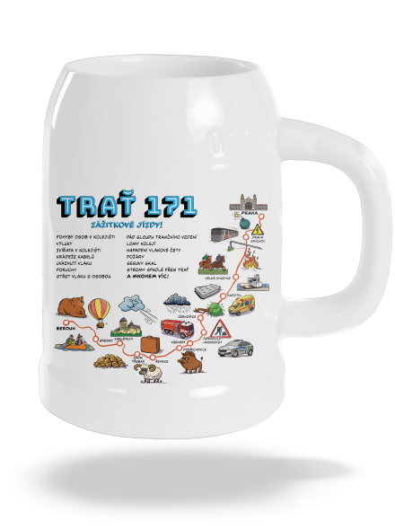 Trať 171 půllitr White
